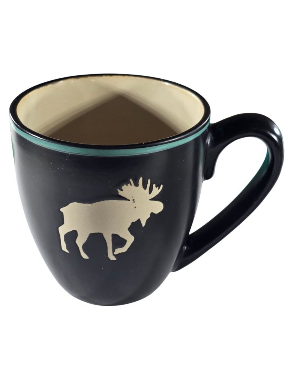 Black Ceramic Moose Coffee Mug 21 Oz White River Home By Bass Pro Shops Cup